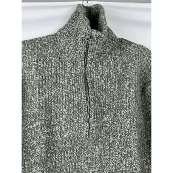 Everlane GIRLS M Half-Zip Chunky Knit Sweater 100% Wool Sweatshirt Pullover - Picture 9 of 10